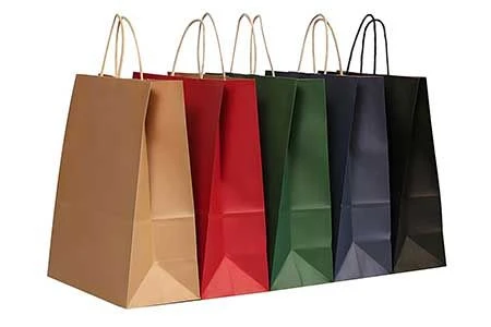 حقيبة تسوق ورقية مخصصة - أكياس تغليف تحمل علامة تجارية مخصصة
